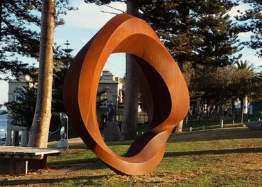 Bom preço. O aço de Corten oxidou esculturas do jardim do metal, arte de aço exterior da escultura on-line