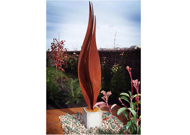 Bom preço. Esculturas oxidadas de aço do jardim de Corten da flor para a decoração moderna on-line