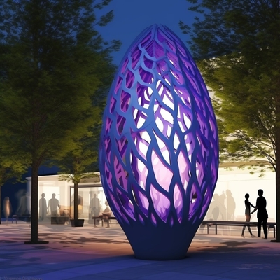 Bom preço. Escultura de arte de luz metálica que enriquece espaços externos com beleza e luz on-line