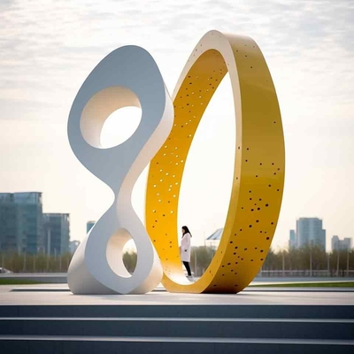 Escultura de estátuas de aço inoxidável de grande decoração
