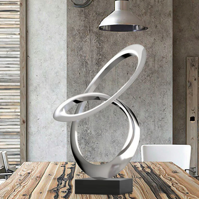 Contemporary Mirror Polished Stainless Steel Abstract Sculpture Modern Metal Crafts Art