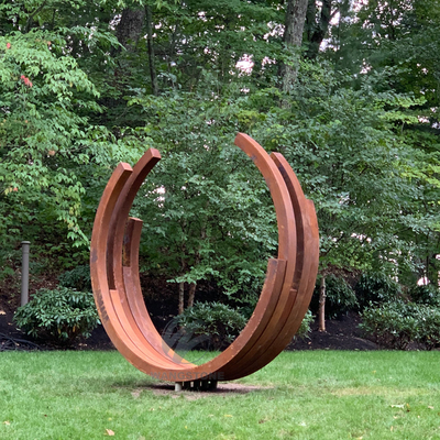 Bom preço. Harmonia dimensional 2.6m Semi-circular escultura de corte para jardins e praças on-line