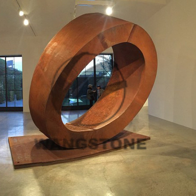 Escultura de aço corten enferrujado Fonte de água para decoração exterior