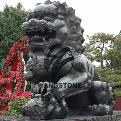 Bom preço. Estátua de leão chinês clássico decorativo Bronze Foo Dog Ornamentos de escultura animal on-line