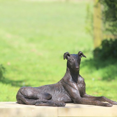 Estatueta de memento de animais de estimação personalizada Escultura de cão de bronze de cobre estilo clássico