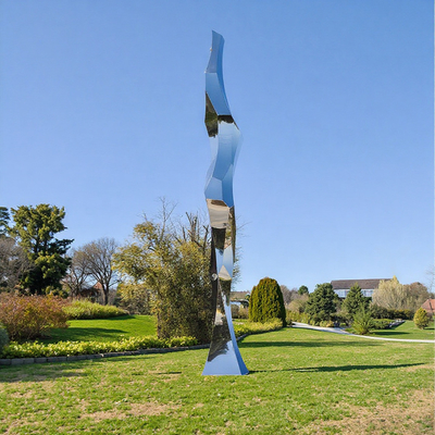 Arte Moderna Polida Personalizada Jardim Geométrico Escultura ao ar livre de aço inoxidável