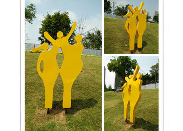 Bom preço. Esculturas de aço inoxidável exteriores mãe do jardim da família feliz e escultura da criança on-line