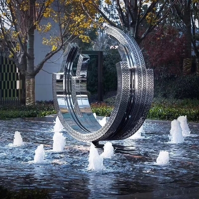Bom preço. Escultura de fonte de água de metal inoxidável Morning Glory de tamanho grande on-line