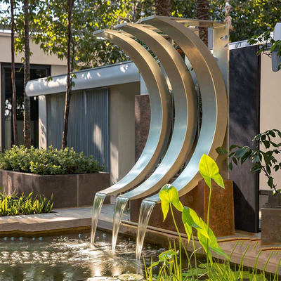 Bom preço. Design personalizado Fonte de jardim moderna Feature de água exterior de aço inoxidável on-line