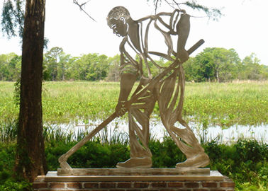 Escultura exterior de aço inoxidável do metal, figura escultura do metal para a decoração pública