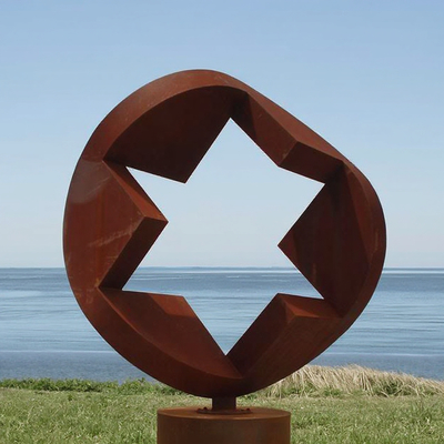 Bom preço. Custom Outdoor Weathering Steel Geometric Star Sculpture by Professional Sculpture Manufacturer on-line
