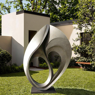 Bom preço. Fábrica de esculturas de arte moderna de jardim decorativo de escultura de aço inoxidável on-line
