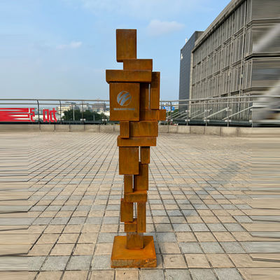 Bom preço. 100cm de altura jardim exterior cortina figura de aço escultura de arte geométrica on-line