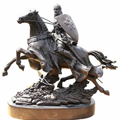 Bom preço. Arte de jardim de equitação personalizada Decoração de metal Estátua de bronze de cobre Escultura de aço on-line