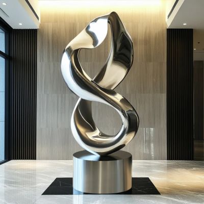 Bom preço. Contemporary Indoor/Outdoor Decoration Stainless Steel Infinity Loop Sculpture on-line