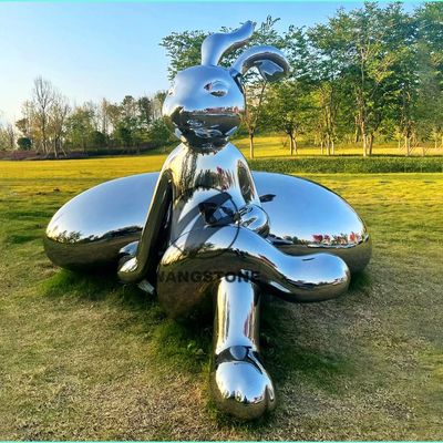 Bom preço. Cartoon Animal Character Sculpture Decoration Stainless Steel Mirror Polished Statue on-line