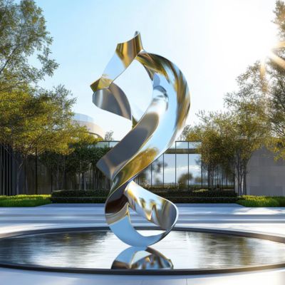 Bom preço. Custom Garden Abstract Stainless Steel Spiral Sculpture on-line