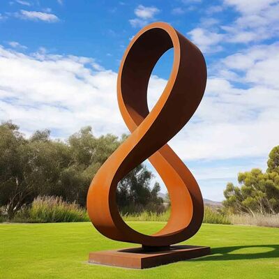 Bom preço. Escultura Abstrata Moderna: A Forma Infinita em Aço Corten on-line