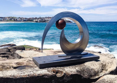Bom preço. Arte contemporânea da escultura do metal da escultura de aço inoxidável do metal do sumário do jardim on-line