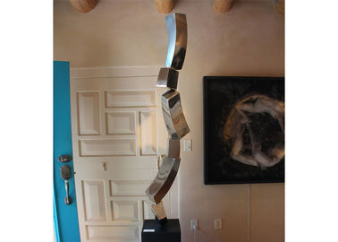 Esculturas de aço inoxidável lustradas modernas da arte para a decoração interior