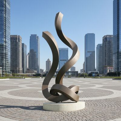 Uma fita de aço inoxidável esculpida à mão, que capta o movimento em metal