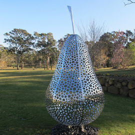 Bom preço. Fora da escultura do fruto da pera das esculturas do jardim do metal do sumário do projeto on-line