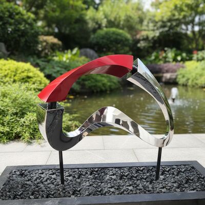 Bom preço. Esculptura de aço inoxidável para jardim moderno e paisagem on-line