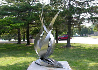 Bom preço. Escultura de aço inoxidável da flor do revestimento de Matt, escultura exterior da flor de Lotus on-line
