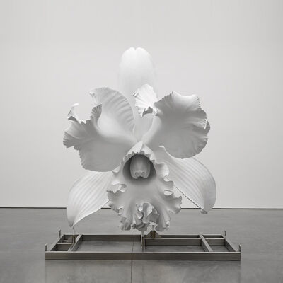 Bom preço. Escultura de flores de aço inoxidável para decoração de jardim on-line