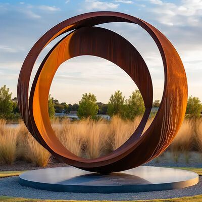 Bom preço. Anéis de aço corten personalizados para decoração exterior ou jardim on-line