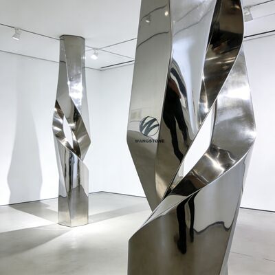Bom preço. Galeria de arte personalizada Metal decorativo Escultura de aço inoxidável Estatuas personalizadas Paisagismo on-line