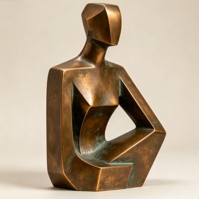 Bom preço. Decoração de Arte em Metal Escultura de Bronze Cobre Estátua Paisagismo de Jardim ao Ar Livre em Aço on-line