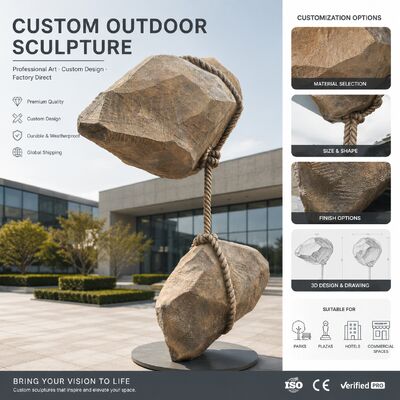 Bom preço. Instagrammable Floating Rock Sculpture, instalação de arte ao ar livre em larga escala on-line