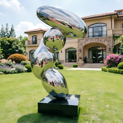 Bom preço. Escultura abstrata contemporânea em aço inoxidável arte em metal polido para vilas e praças públicas on-line
