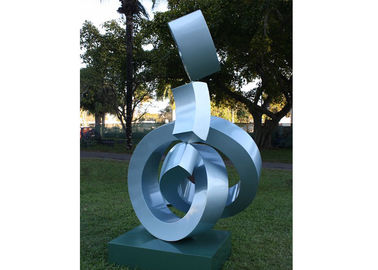 Bom preço. Revestimento pintado do metal da arte moderna escultura de aço inoxidável decorativa exterior on-line