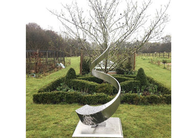 Bom preço. Escultura contemporânea lustrada alta da paisagem do metal da escultura de aço inoxidável on-line