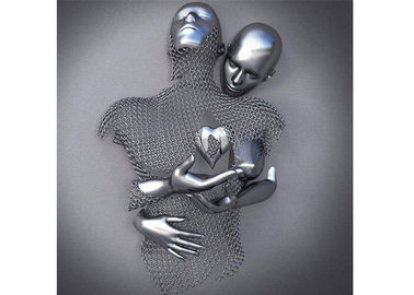 Bom preço. Projeto contemporâneo da arte da parede da escultura figurativa de aço inoxidável dos Ss do amor on-line