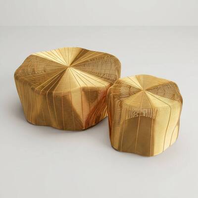 PVD de luxo de aço inoxidável revestido de ouro mesa de café de malha de arame irregular para villa
