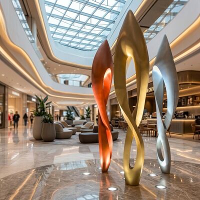 Bom preço. Grande personalizado contemporâneo interior exterior abstrato fibra de vidro hotel escultura direto da fábrica estátua de arte moderna para decoração de paisagem on-line
