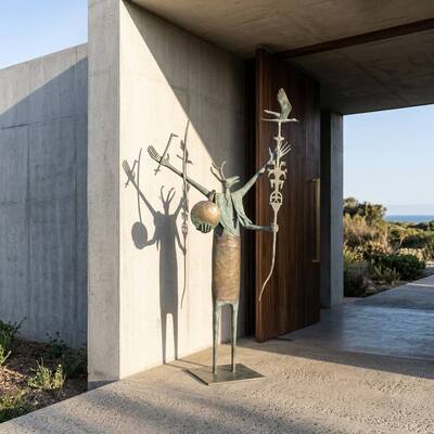 Bom preço. Figura de Ibex Xamânica Moderna - Escultura de Bronze de 180 cm On-line