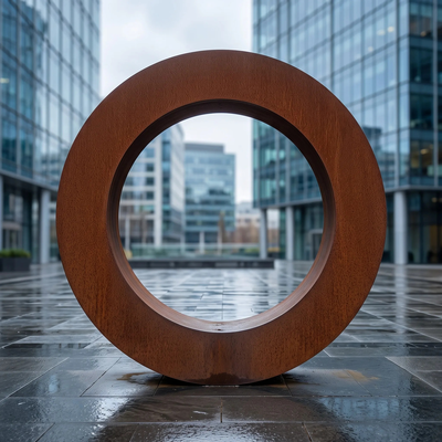 O Círculo Infinito — Instalação Monumental de Aço Corten