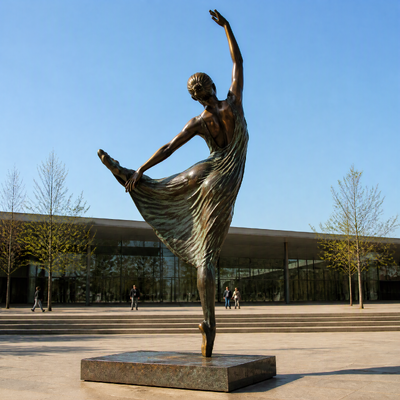 Bom preço. Decoração de Arte em Metal Personalizada Escultura de Bronze Cobre Estátua Escultura de Bailarina para Paisagismo On-line