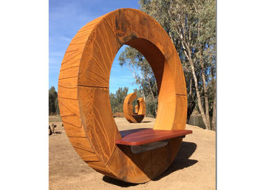 Bom preço. Escultura do jardim de Corten do projeto do banco do forjamento para a decoração, ODM disponível on-line