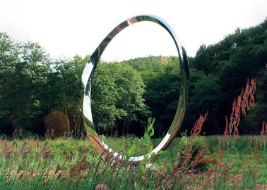 Bom preço. Espessura de aço inoxidável da forma 2.5mm do anel da escultura exterior da arte do jardim do metal on-line