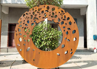Bom preço. Tela contemporânea do painel da decoração do jardim da escultura do projeto do anel do corte do laser on-line
