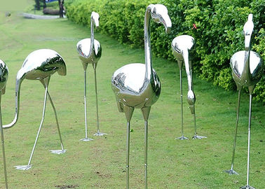 Bom preço. Altura de aço inoxidável lustrada decoração da escultura 100cm do guindaste da escultura do jardim on-line