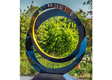 Bom preço. Diâmetro de aço inoxidável dos artistas 100cm da escultura da decoração contemporânea do círculo on-line