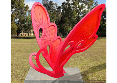 Bom preço. Grande escultura da borboleta do metal do tamanho de aço inoxidável para a paisagem do jardim on-line