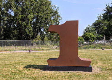 Bom preço. Escultura de aço do número de Corten da escultura exterior contemporânea da arte do metal da decoração on-line