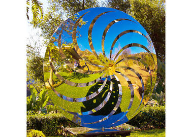 Bom preço. Escultura lustrada espelho do moinho de vento do Cm do diâmetro 200 de aço inoxidável para o jardim on-line